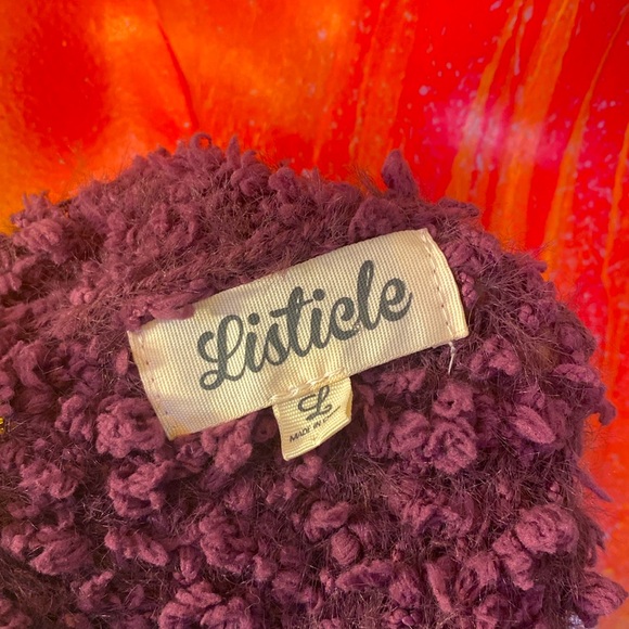 LISTICLE Oversized Purple Durple Purple Peter Eater Kawaii Fuzzy Sweater - Picture 6 of 12